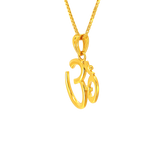 22k Yellow Gold Om Religious Large Pendants with gold weight of 2.94g